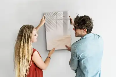 Magnetisk whiteboard med motiv af palmebladsskygge