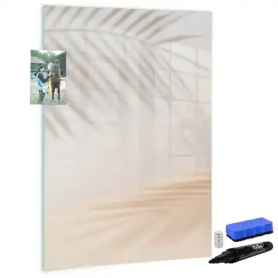 Magnetisk whiteboard med motiv af palmebladsskygge