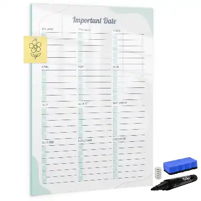 Magnetisk whiteboard til vigtige datoer tørreslette-tavle