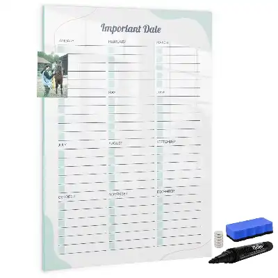 Magnetisk whiteboard til vigtige datoer tørreslette-tavle