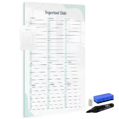 Magnetisk whiteboard til vigtige datoer tørreslette-tavle
