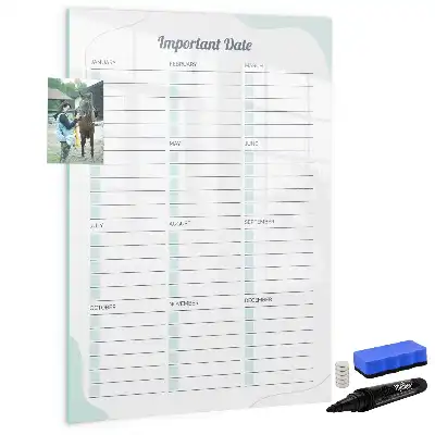 Magnetisk whiteboard til vigtige datoer tørreslette-tavle