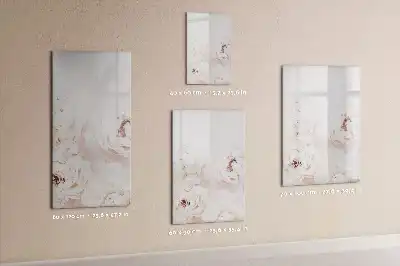 Magnetisk whiteboard med pæonmotiv