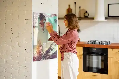 Magnetisk whiteboard med motiv af tropisk palme