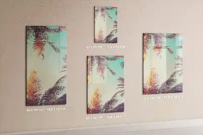 Magnetisk whiteboard med motiv af tropisk palme