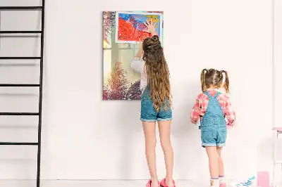 Magnetisk whiteboard med motiv af tropisk palme