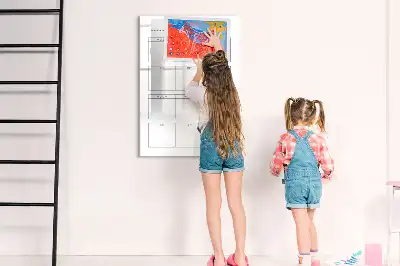 Magnetisk whiteboard med månedlige mål
