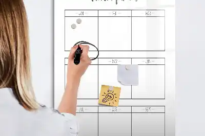 Magnetisk whiteboard med månedlige mål