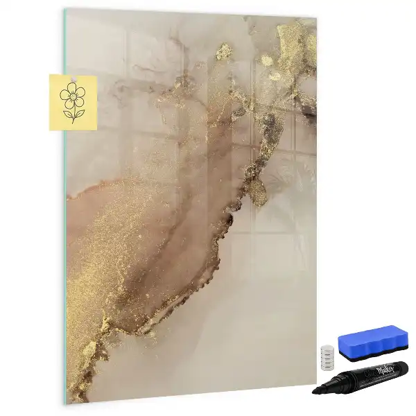 Magnetisk whiteboard med glitrende marmorlook