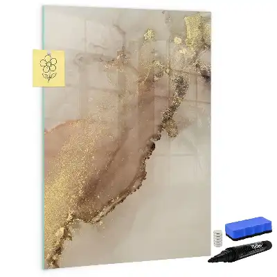 Magnetisk whiteboard med glitrende marmorlook
