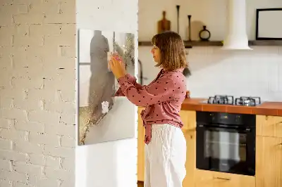 Magnetisk whiteboard med glitrende marmorlook