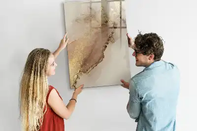 Magnetisk whiteboard med glitrende marmorlook