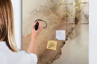 Magnetisk whiteboard med glitrende marmorlook