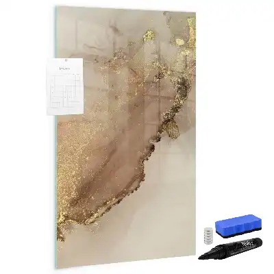 Magnetisk whiteboard med glitrende marmorlook