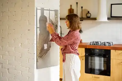 Magnetisk whiteboard med glitrende marmorlook