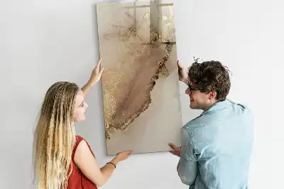 Magnetisk whiteboard med glitrende marmorlook