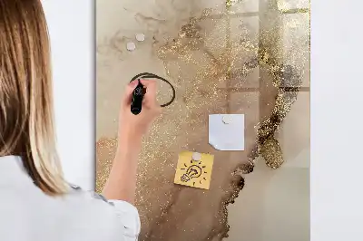 Magnetisk whiteboard med glitrende marmorlook
