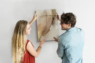 Magnetisk whiteboard med glitrende marmorlook