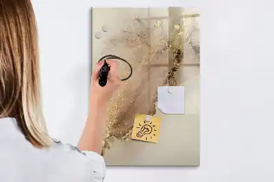 Magnetisk whiteboard med glitrende marmorlook