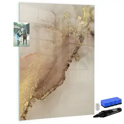 Magnetisk whiteboard med glitrende marmorlook