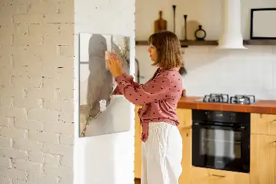 Magnetisk whiteboard med glitrende marmorlook