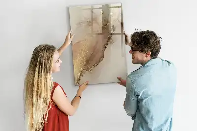 Magnetisk whiteboard med glitrende marmorlook