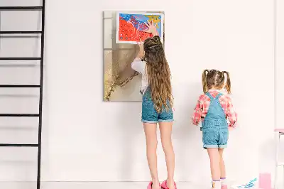 Magnetisk whiteboard med glitrende marmorlook