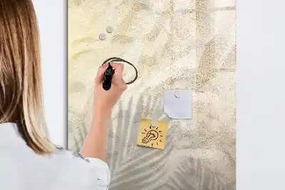 Magnetisk opslagstavle med motiv af sand på stranden om sommeren
