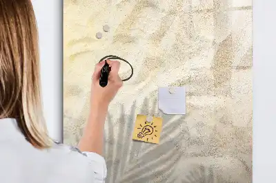 Magnetisk opslagstavle med motiv af sand på stranden om sommeren
