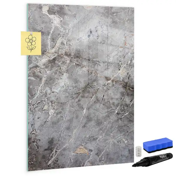 Magnetisk tørresletteboard i mørk marmor