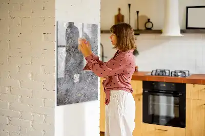 Magnetisk tørresletteboard i mørk marmor