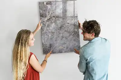 Magnetisk tørresletteboard i mørk marmor