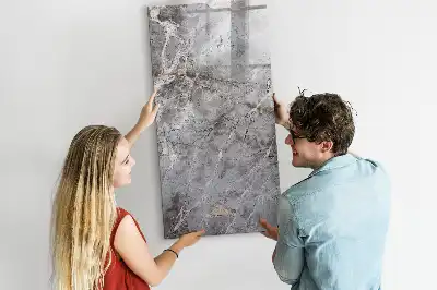 Magnetisk tørresletteboard i mørk marmor
