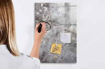 Magnetisk tørresletteboard i mørk marmor