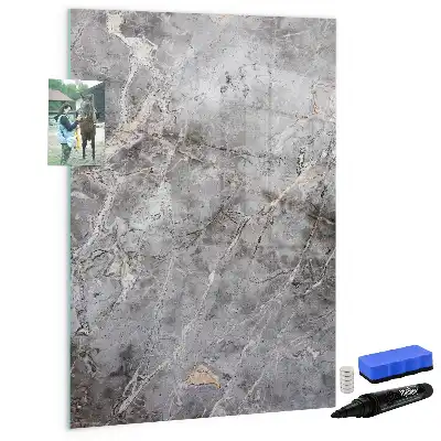 Magnetisk tørresletteboard i mørk marmor