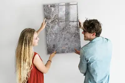 Magnetisk tørresletteboard i mørk marmor