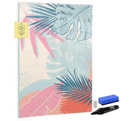 Magnetisk whiteboard i pastelblade-design
