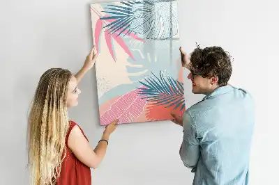 Magnetisk whiteboard i pastelblade-design