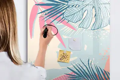 Magnetisk whiteboard i pastelblade-design