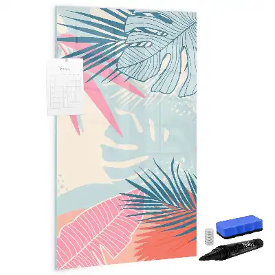 Magnetisk whiteboard i pastelblade-design