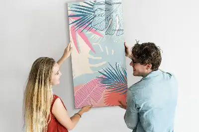 Magnetisk whiteboard i pastelblade-design