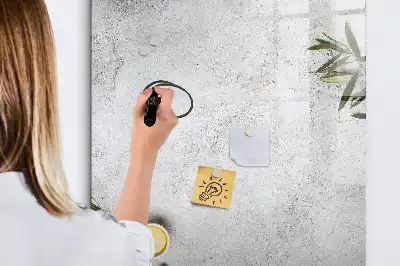 Magnetisk whiteboard i beton og oliven