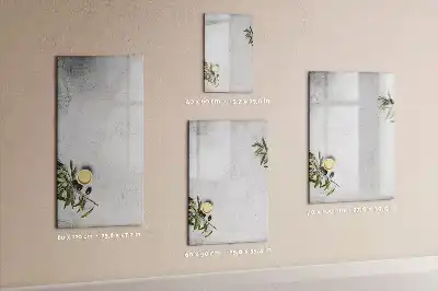 Magnetisk whiteboard i beton og oliven