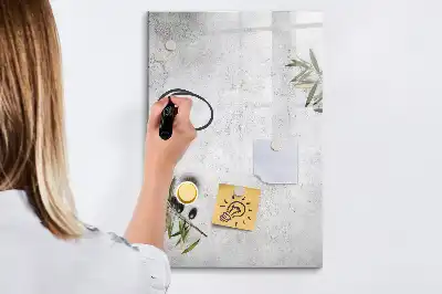 Magnetisk whiteboard i beton og oliven