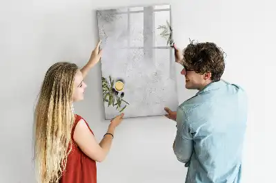 Magnetisk whiteboard i beton og oliven