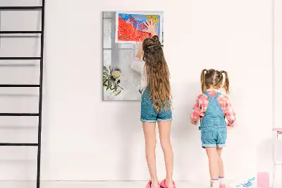 Magnetisk whiteboard i beton og oliven