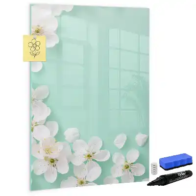 Magnetisk tørreslette-tavle med blomstrende blomstermotiv