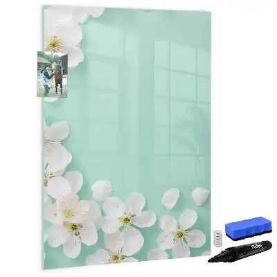 Magnetisk tørreslette-tavle med blomstrende blomstermotiv