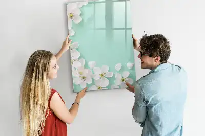 Magnetisk tørreslette-tavle med blomstrende blomstermotiv