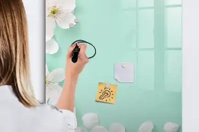 Magnetisk tørreslette-tavle med blomstrende blomstermotiv